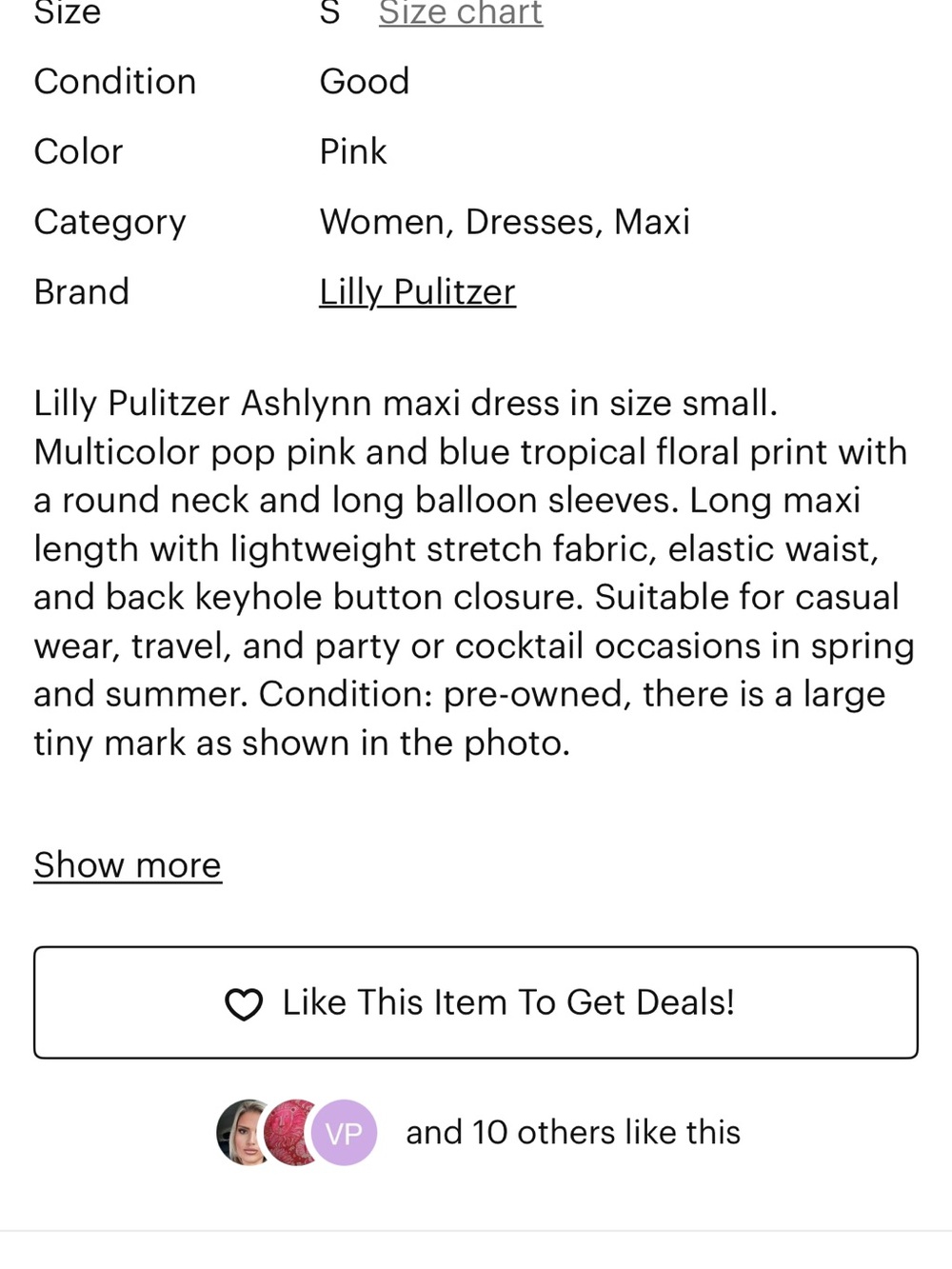 Lilly Pulitzer Ashlynn maxi pop pink on the square dress - Picture 11 of 12